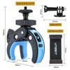 UTEBIT Motorcycle Camera Load 45mm Maximum Super Clamp Camera Holder for Angle Adjustment Mount, 1.5KG Capacity, Opening, GoPro, 180-Degree