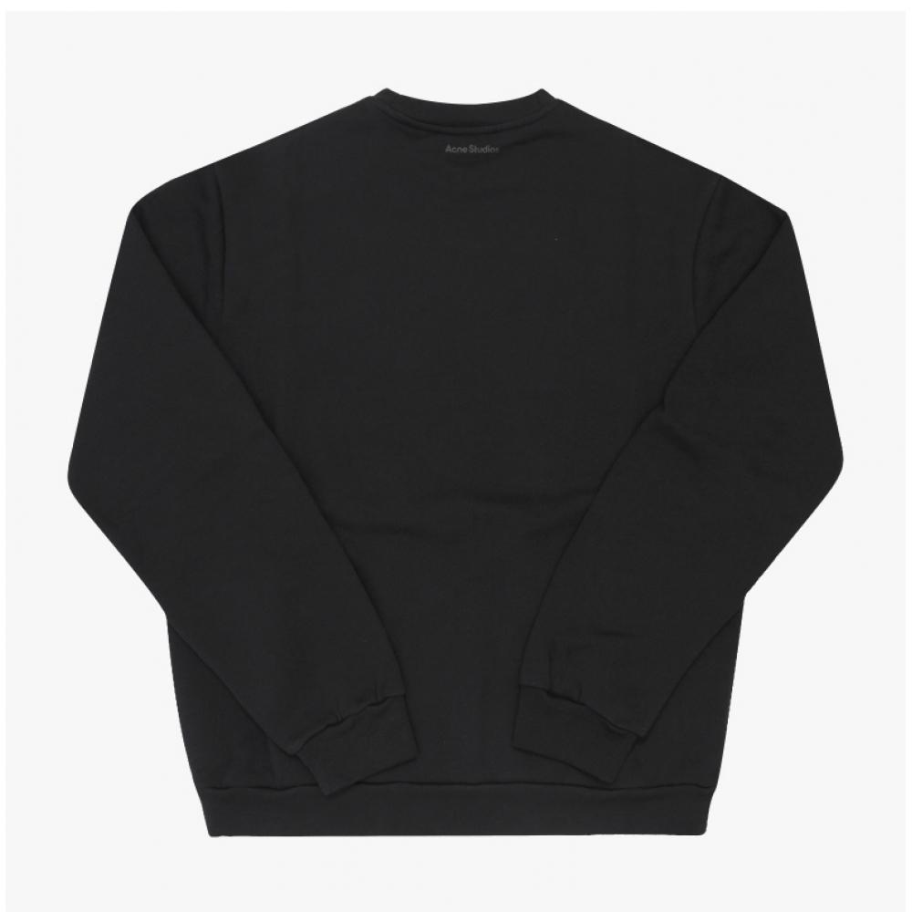 Acne Studio Ci0187 Black  900  Face Logo Patch Public Sweatshirt