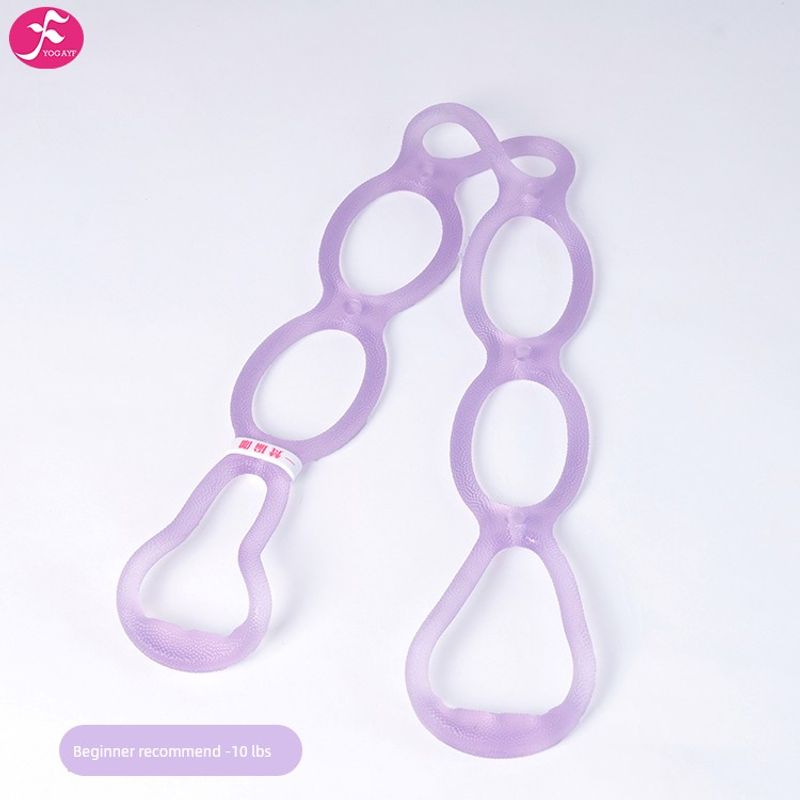 

Yogayf Желейный ремень для йоги Ремень для натяжения йоги Фитнес 7 пряжек Эластичный ремень Помощь для начинающих в развитии силы Тренировочная лента сопротивления Soft purple