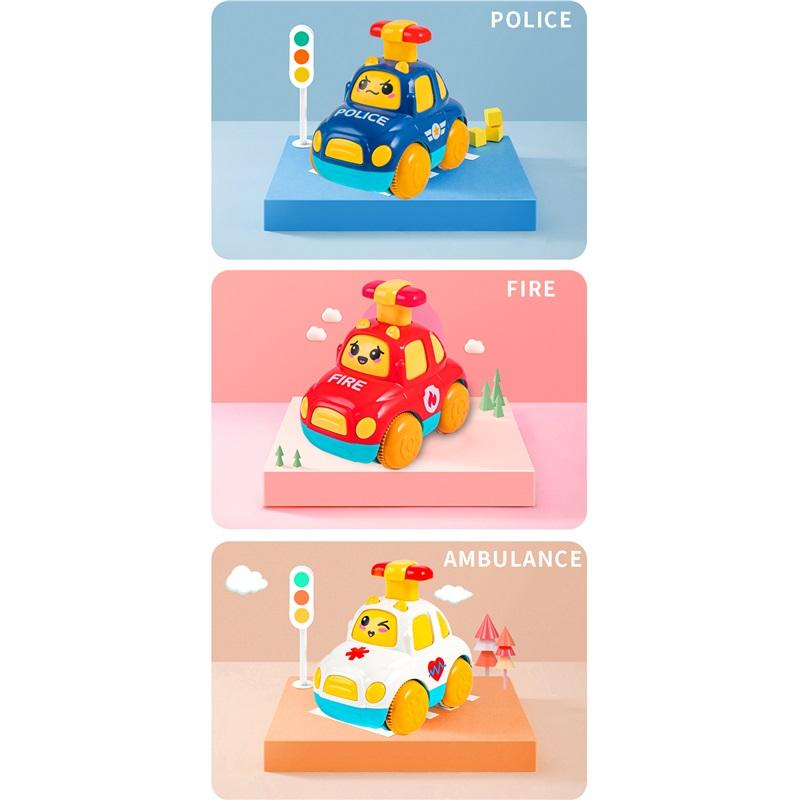 Children Toys Cars Toys for Boys 1 2 3 Ages Cartoon Inertia Press and Go Cars Toys for Kids Pull Back Fire Engine Toy Baby Gifts