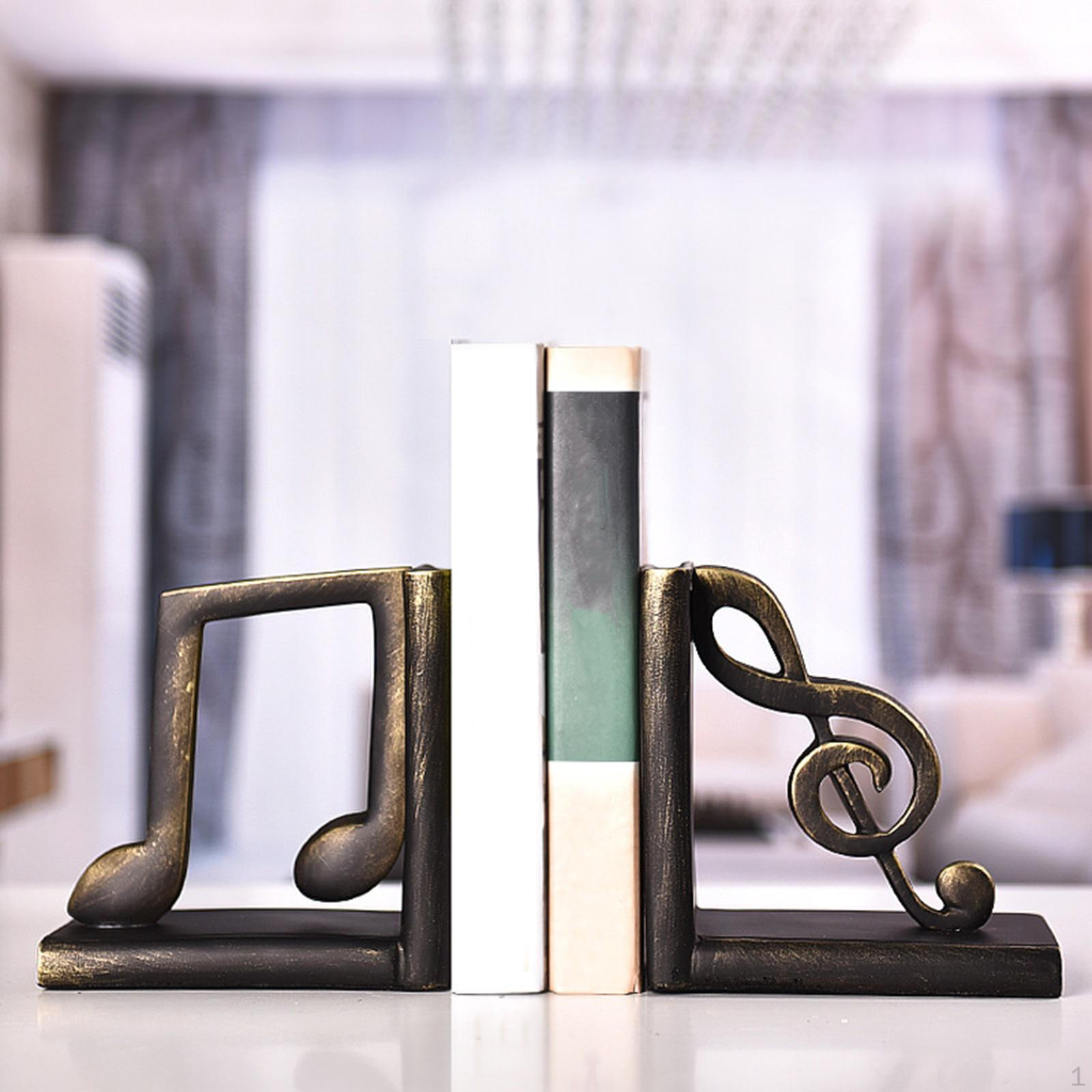 

2 шт. держатели для музыкальных нот настольный органайзер современные статуэтки стопоры для книг для гостиной коричневый