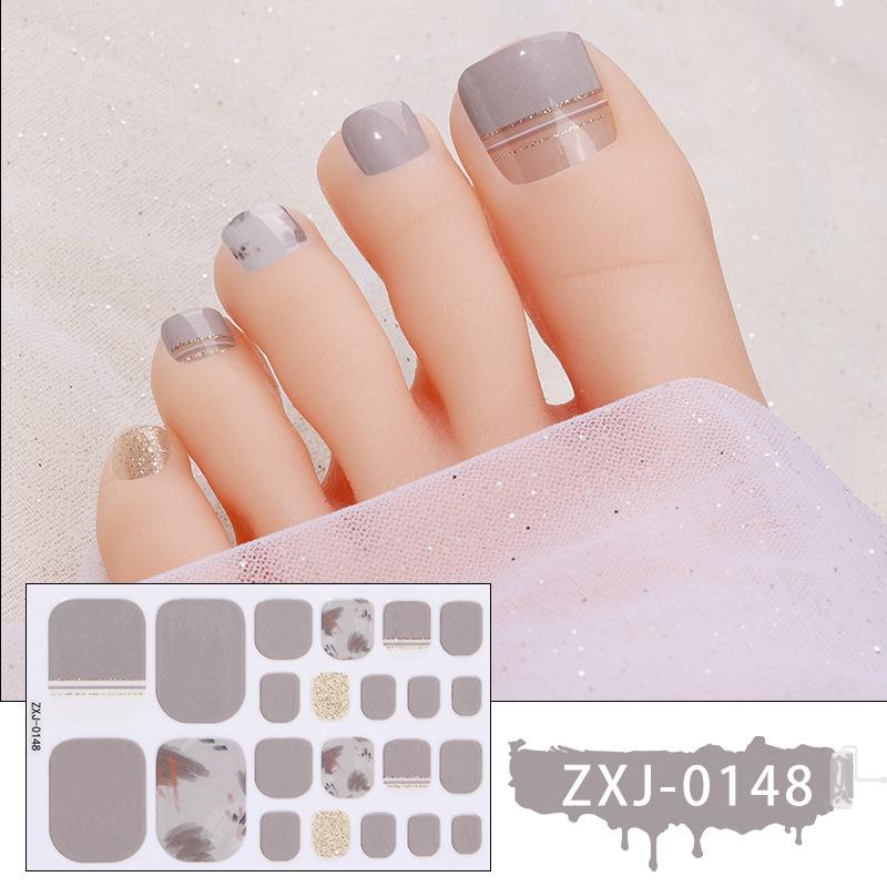 Japanese and Korean Toe Nail Stickers Waterproof Onion Pink Toenail Stickers Manicure Stickers
