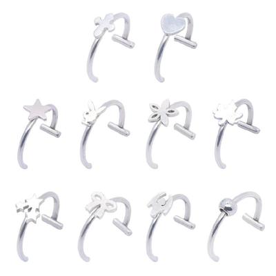 Sturdy Stainless Steel Imitation Lip Rings Without Piercing Clip Jewelry Discreet Designs for Trendy Women Daily Wear