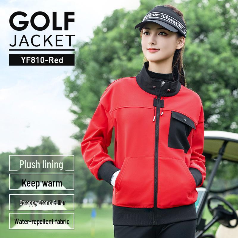 

PGM Women s Plus Velvet Golf Windbreaker Set - Autumn/Winter Long-Sleeve Activewear S