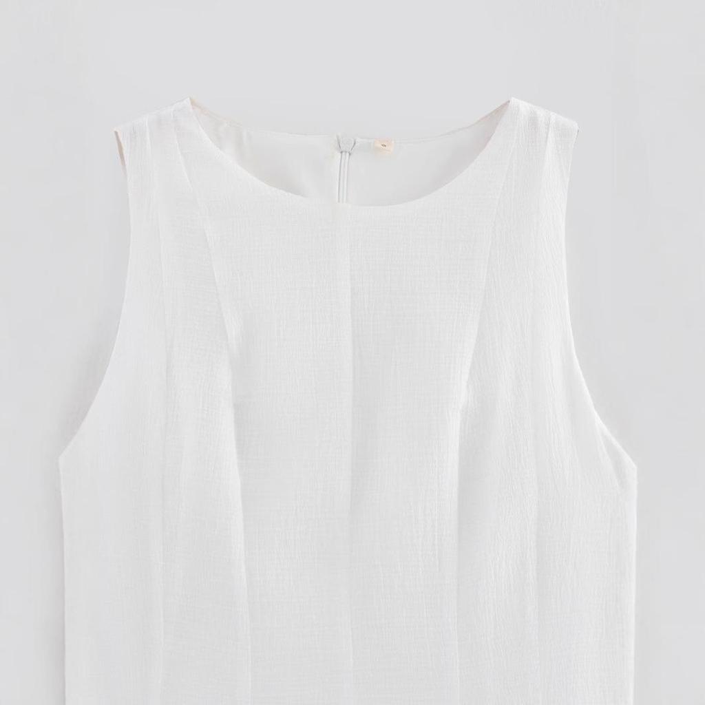 2025 Spring Women's European & American Style Sleeveless Fairy Puff Dress