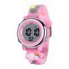 New Cheap Custom Cartoon Water Resistant Alarm Charm LED Sports Kids Watch with Your Logo