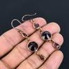 Garnet Earrings Gemstone Jewelry, Copper Electroformed Earrings, Gift For Women Handmade Earrings