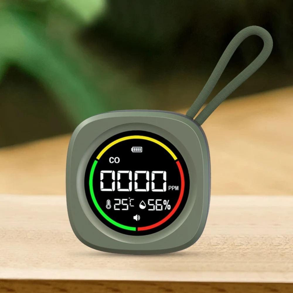 High Definition LCD Display Carbon Monoxide Detector 3 In 1 Temperature Humidity Detector  Travel