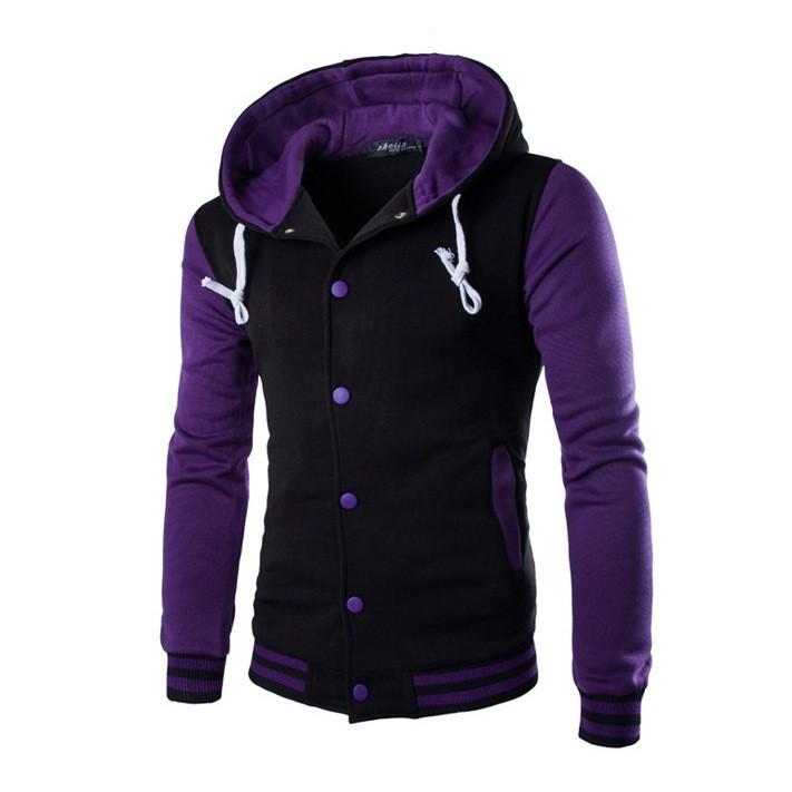 Frühling Herbst Herren Kapuzenjacken Jacke Junge Baseball Kapuzenjacken Mantel Mode Streetwear Slim College Varsity Übergröße
