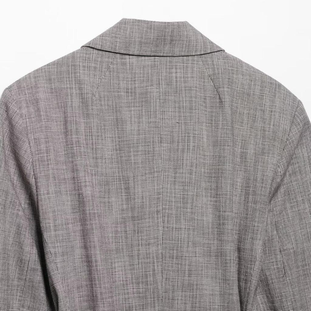 2025 Sommer Damen Slim-Fit Gürtel Casual Strukturierte Anzugjacke