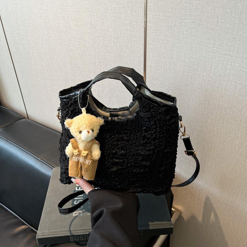 Bubble Fabric Large Capacity 2025 New Summer Pendant Popular This Year Simple Portable Shoulder Messenger Bag