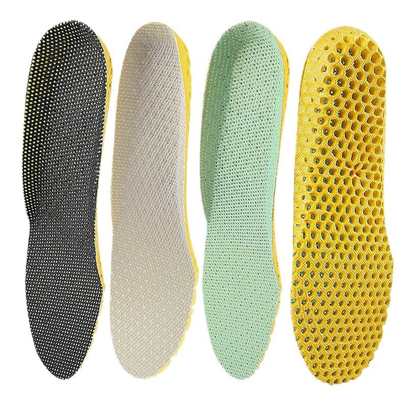 Breathable Shock Absorbing Basketball & Running Insoles - Lightweight, Thick, and Sweat-Absorbing for Spring/Summer