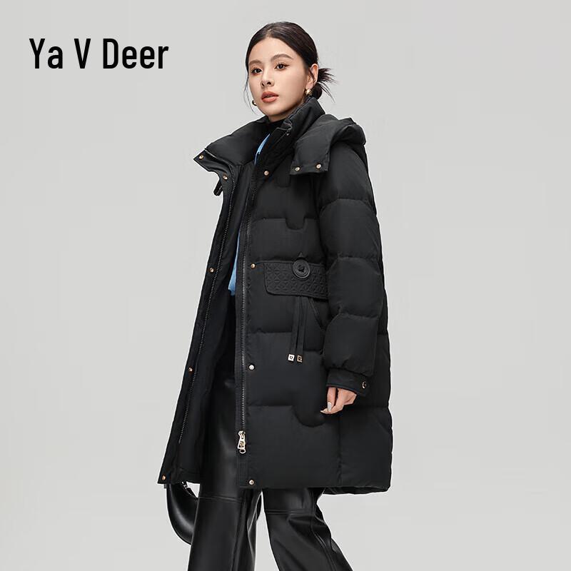 

Yalu Women s Long 90% Duck Down Winter Jacket with Detachable Hood XL