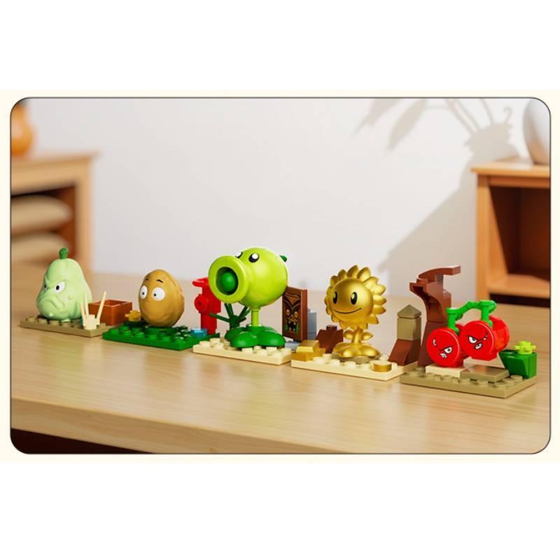 Vs Zombies Plants Building Block Assembling Toy Cartoon Gift Education Early