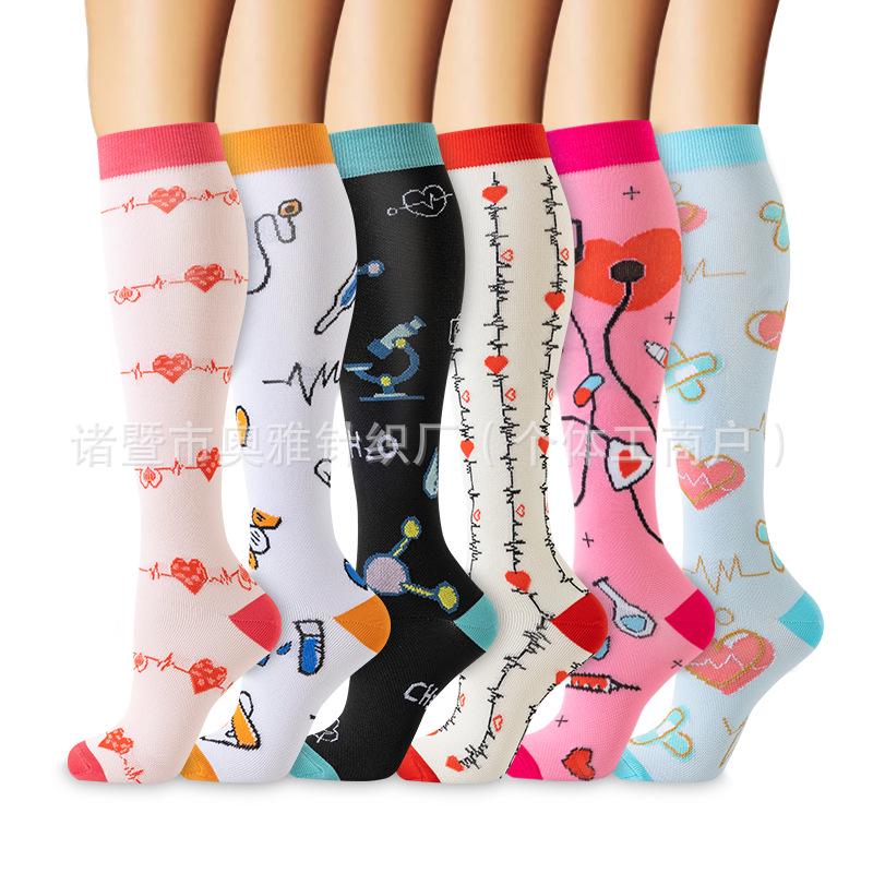 Cross-border Over-the-Knee Compression Yoga & Sport Socks Set