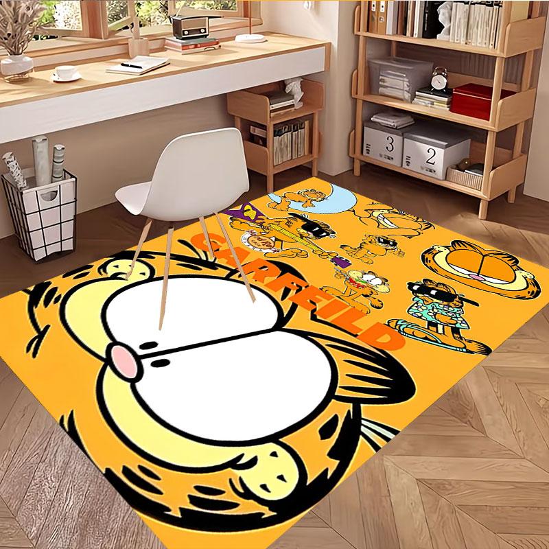 Garfield Print Rug, Washable Floor Carpet, For Entryway Dorm Laundry Room Office Study, Home Decor Birthday Christmas Gift
