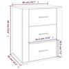 VidaXL Bedside Table White 50x36x60 Cm Engineered Wood 816712