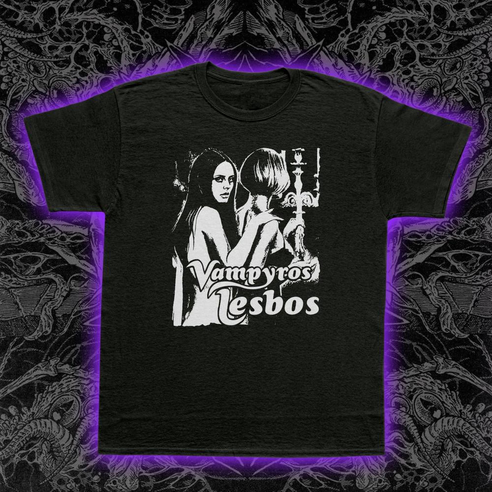 Vampyros Lesbos T-Shirt 1971 Cult Vampire Horror Film Graphic Tee Unisex