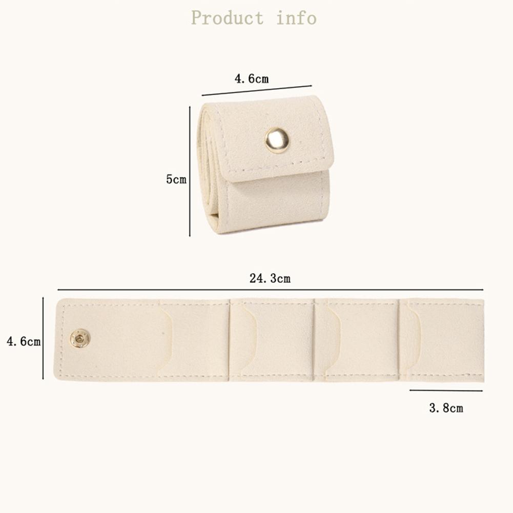 Mini Travel Jewelry Bag, Compact Portable Organizer Case With Buttons, Separate Compartments For Earrings, Rings, Necklaces