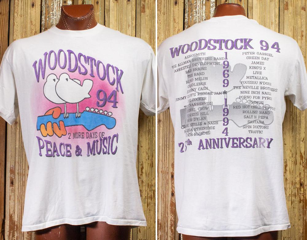 Vintage Woodstock  94 Concert T Shirt 1994 White XL