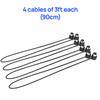 CME MIDI Cable 4-Pack, 3ft/90cm, 5-Pin DIN, Ultra-Thin 45   Plug, Compact for MIDI Interfaces, Pedalboards & Keyboards