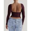 Y2K Hot Girl Slim Long Sleeve Solid Color Bottoming Shirt Women's 2025 Autumn and Winter
