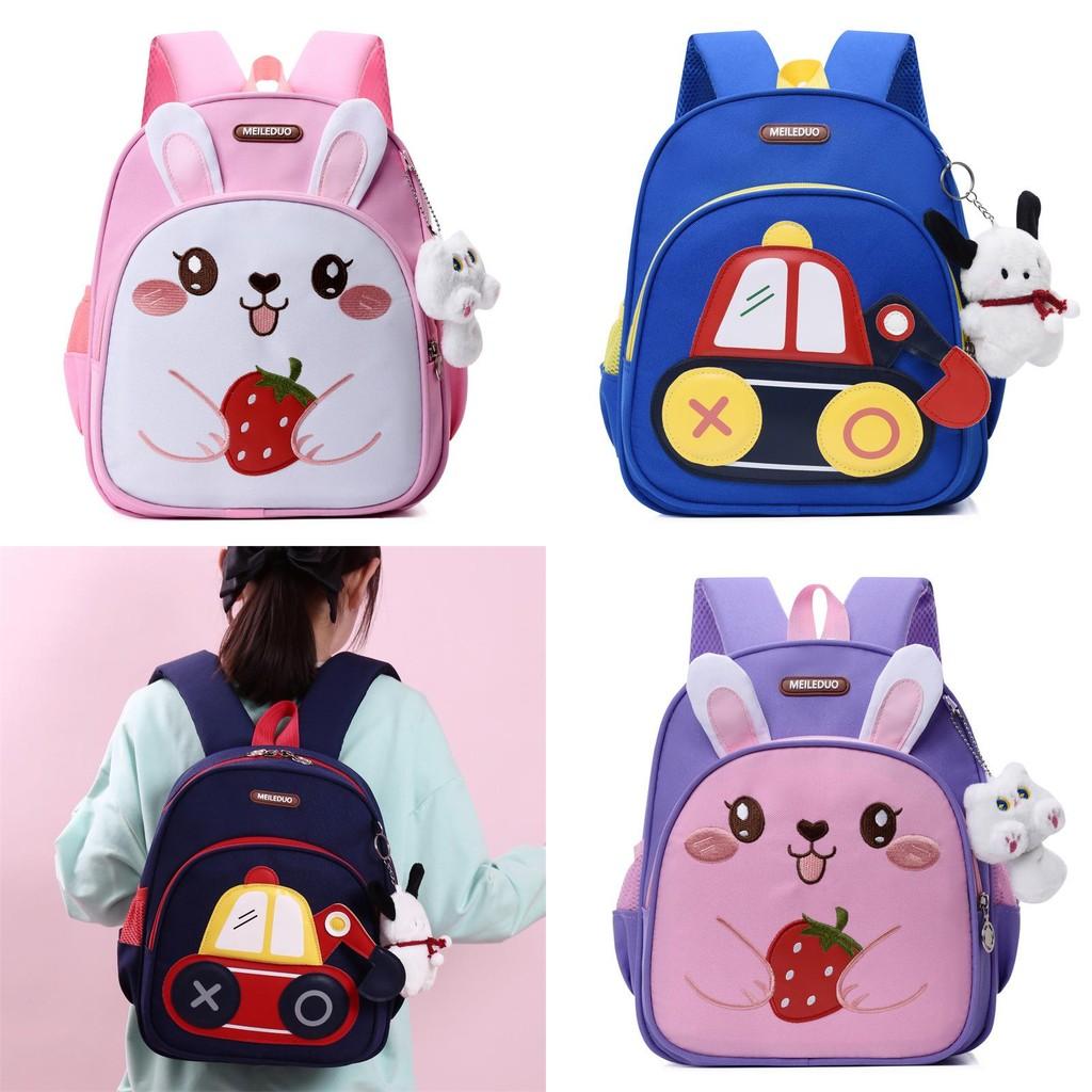 Childrens Rabbit Car Pattern Backpack With Breathable Oxford Fabric For Elementary School Students