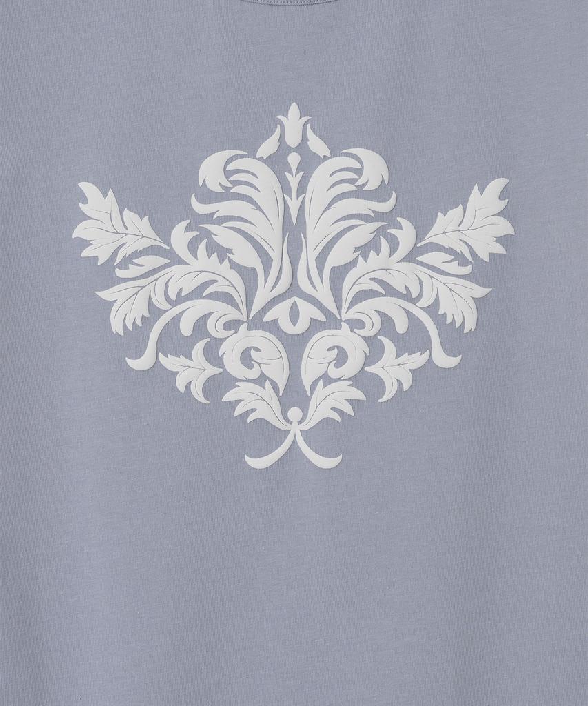 MILLO WOMEN Motif Short Sleeve T-Shirt [Ash Blue]