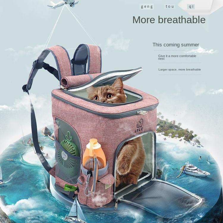 Tašky na přenášení koček Prodyšné otvory Skládací cestovní taška na zvířata pro kočky a malé psy Taška s dvojitými dveřmi
