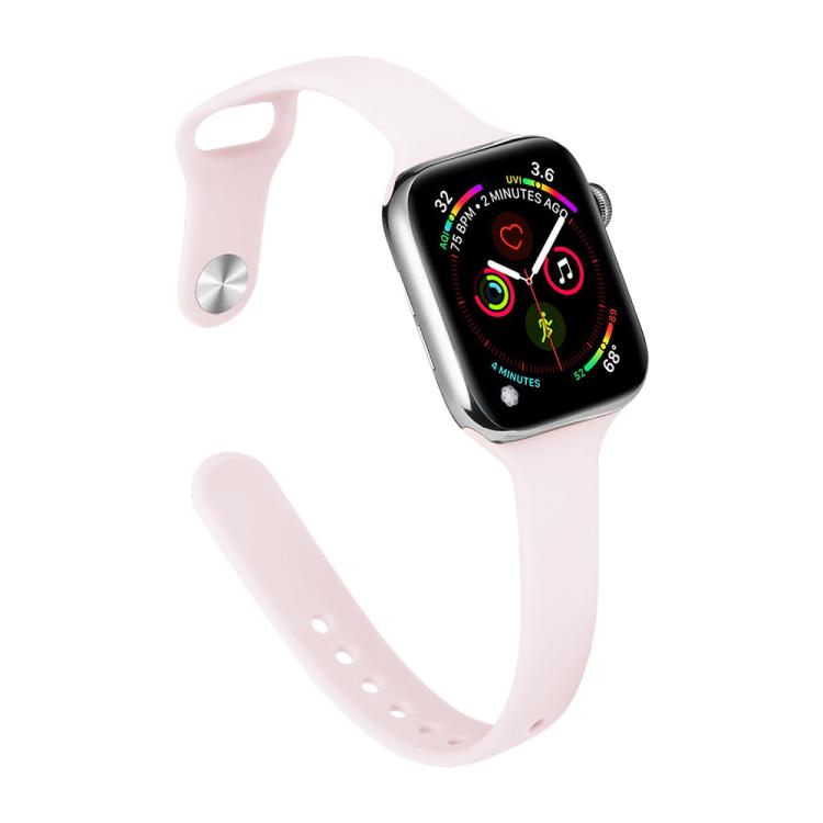 Small‑Waist Reverse‑Buckle Soft‑Silicone Watch‑Band Strap, Adjustable Wrist‑Bracelet Accessory For Apple Watch 42/44/45/46/49mm