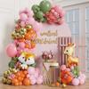 Bruiloft Verjaardag Babyborrel Geslachtsonthulling Decoraties Stofblauw Wit Ballonnenboog Slingerset