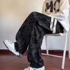 Youth Spring/Fall Casual Pants: Retro High-Street Straight-Leg Pants with Tie-Dye Unique