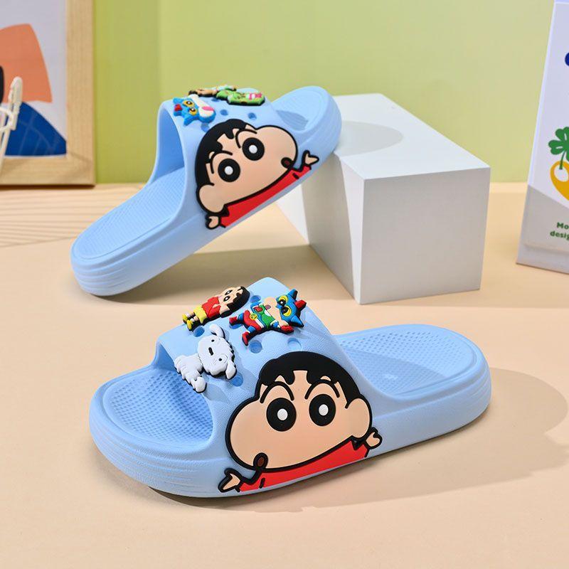 

Cartoon Theme Fun Childrens Slippers Soft Eva And Nonslip Design Perfect For All Seasons 3940 світло-синій колір