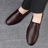All-Season Men's Leather Shoes: Trendy British Style, Large Size Dad Shoes, Casual and Stylish.