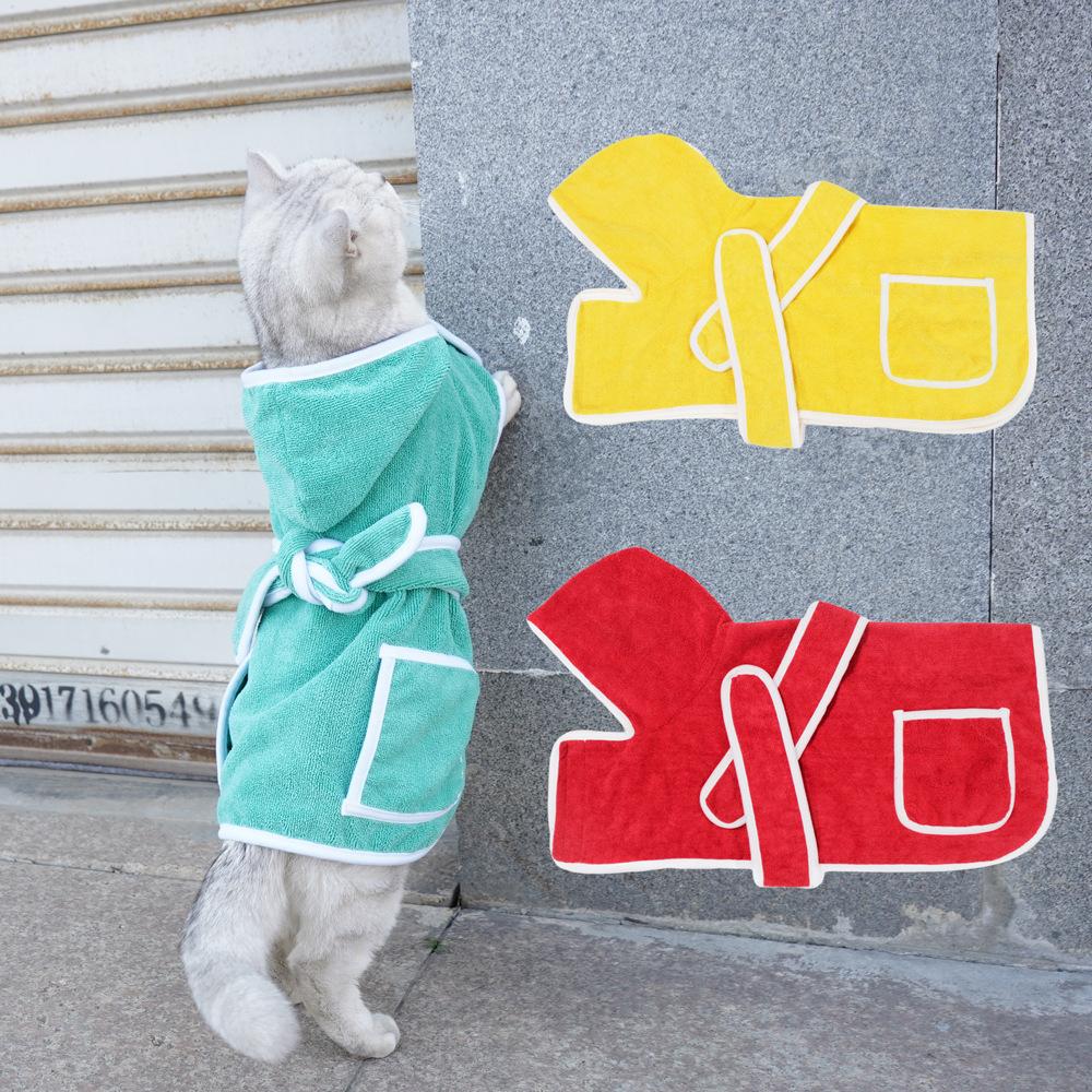 Pet It Pet Bathrobe Red Thickened Dog Bathrobe Microfiber Large Dog Clothes New In Autumn and Winter