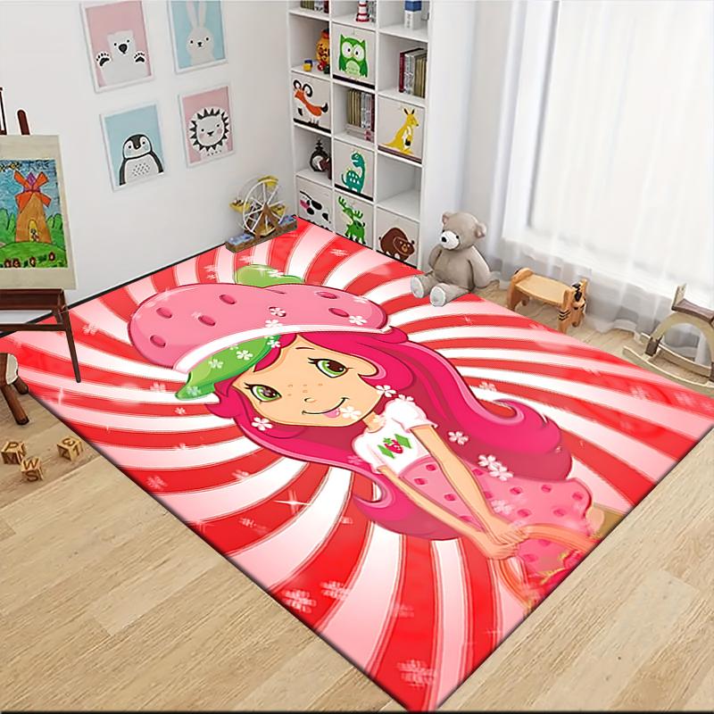 1Pc Strawberry Shortcake Dreamscape Carpet Rug Customizable Soft Washable Antislip Home Living Room Sofa Mats Personalized Rug 0917253
