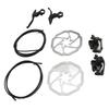 Bike Disc Brake Set Aluminum Alloy Front and Rear Caliper Brake Levers Kit with Cables for Road Bikes Mountain Bikes