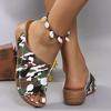 Fashion Fashion Camouflage Platform Slippers for Women Summer 2025 Comfortable Wedge Sandals Woman Lightweight Non Slip Beach Slides 43