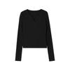 Women's Slim-Fit V-Neck Long Sleeve Base Layer Top