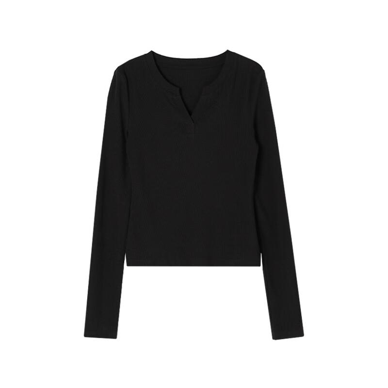 Women's Slim-Fit V-Neck Long Sleeve Base Layer Top
