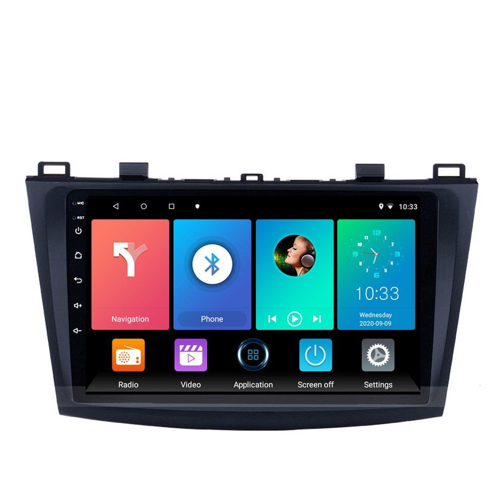 Android Bilradio For Mazda 3 2010-2013 Multimediaspiller Hovedenhet Stereo GPS-navigasjon BT WIFI 1+16GB