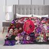 Soft Warm Blanket Airplane Travel VOX H-Hazbin Hotel Alastor Game Throw Blanket  Flannel Bedspread For Couch Bed Sofa Bed Cover