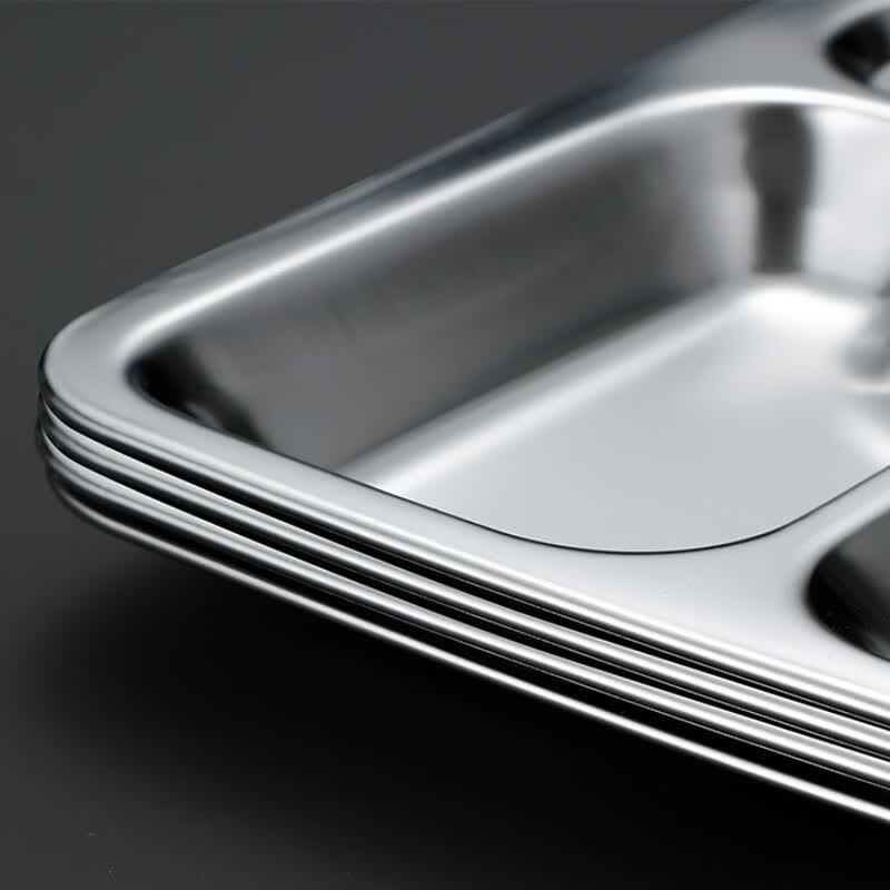 Xi'er XE6032613 304 Stainless Steel 6-Compartment Lunch Tray