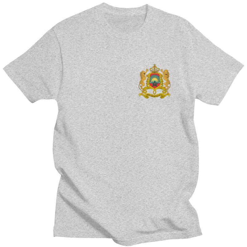 Individuelles Königreich Marokko T-Shirt Herren Kurzarm Marokkanisches Patriotisches T-Shirt Streetwear Tee Tops Übergroßes T-Shirt Geschenk