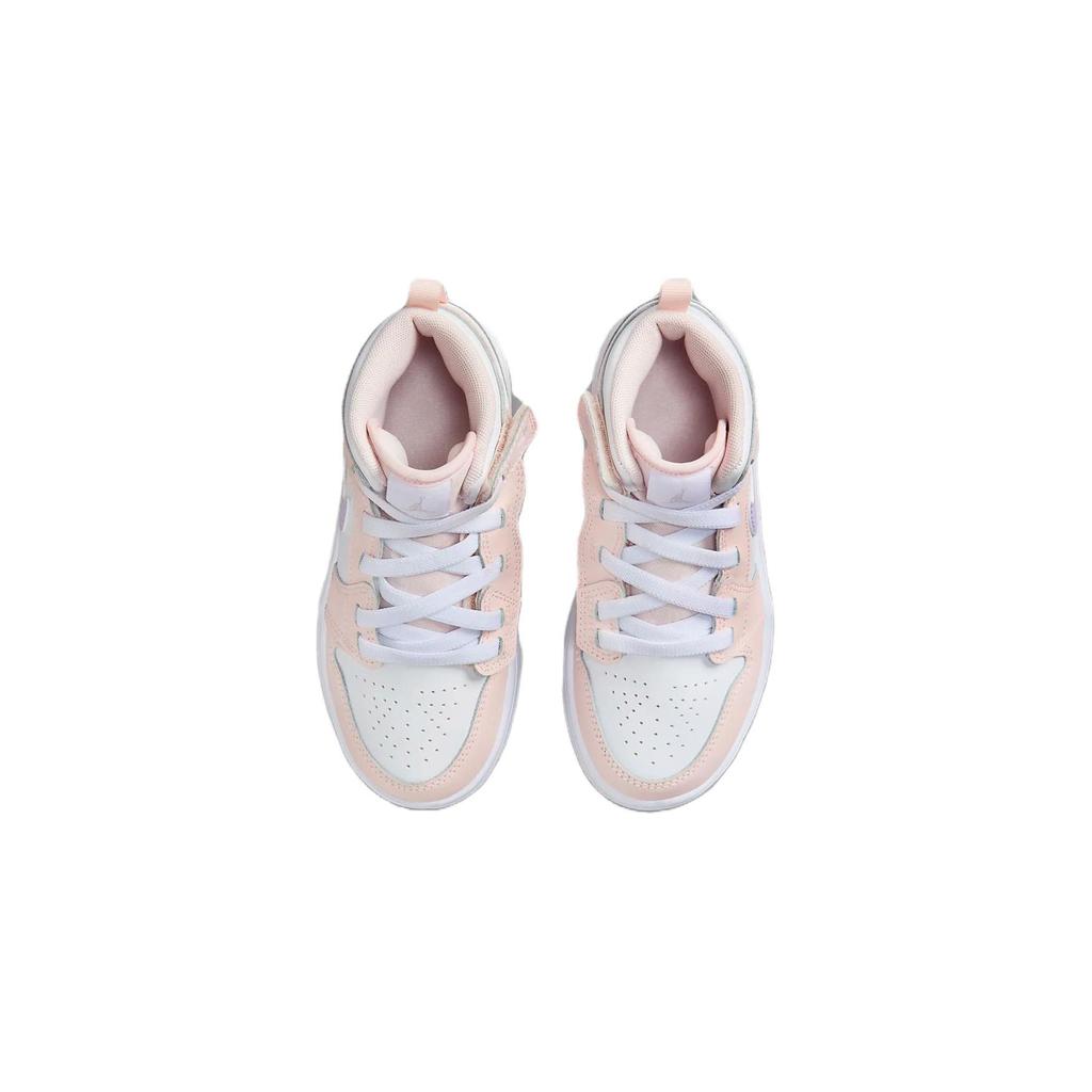 Air Jordan 1 Mid ALT PS Pink Wash Kids Sneakers White Violet-Frost FQ1311-601