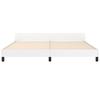 Bed Frame with Headboard Without Mattress White 200x200 cm