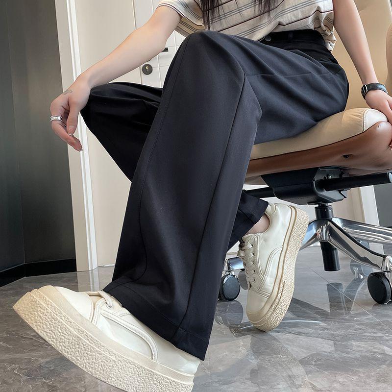 

Women s Black High Waist Drape Casual Summer Pants 2025 S
