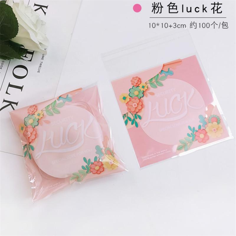 100Pcs 10x10+3cm Plastic Cartoon Animal Printed Packaging Biscuit Cookie Snack Food Self-Adhesive Candy Party Gift Bags