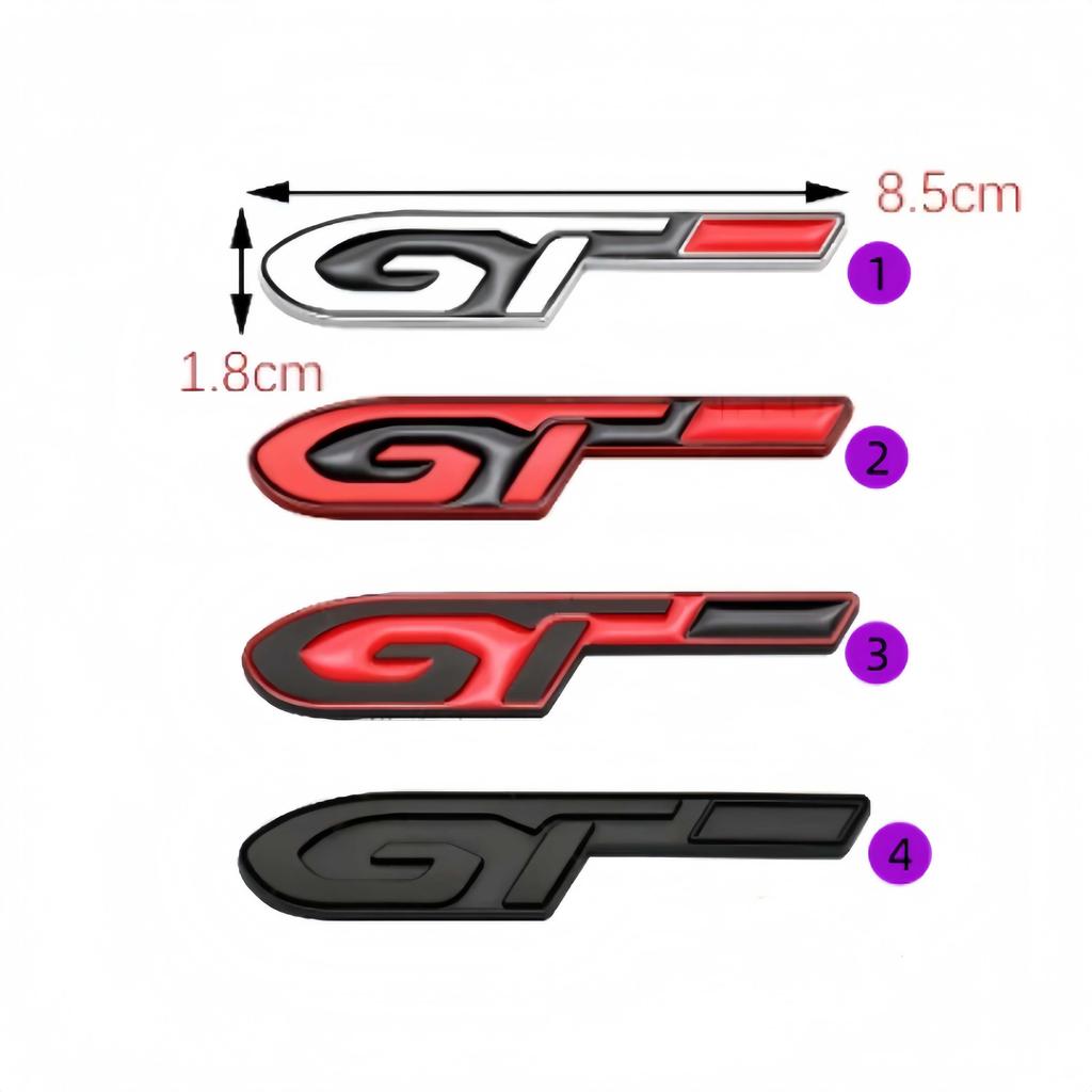 GT GTLINE Car Fender Metal Sticker Rear Trunk Badge Emblem