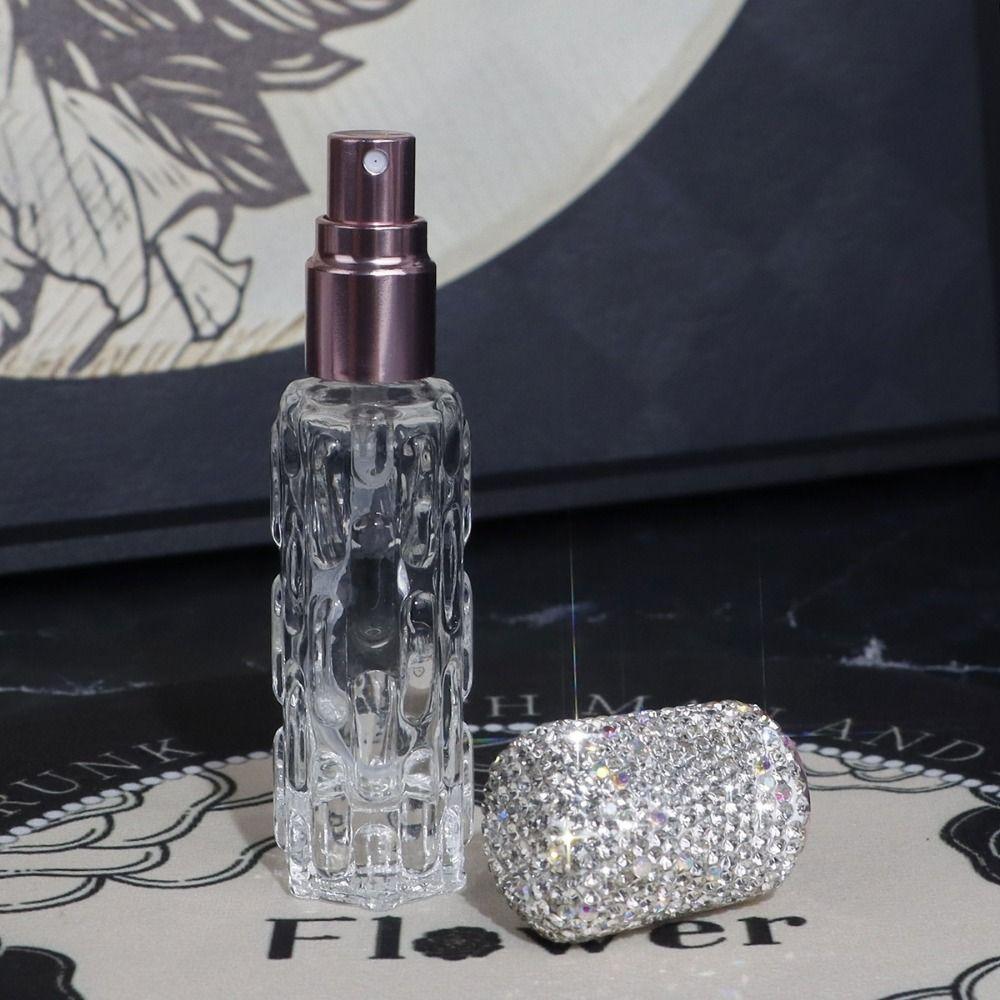 Creative Rhinestone Bottle 10ML Refillable Rhinestone Oil Diffuser Bottle Decorative Empty Spray Bottle Dispenser Tools